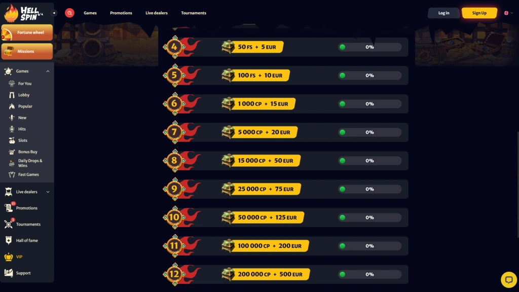 Vip Program Hell Spin